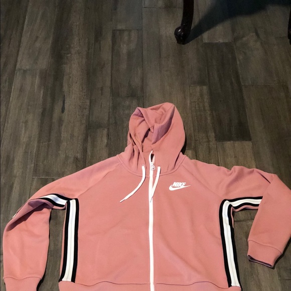 nike tracksuit pink stripe